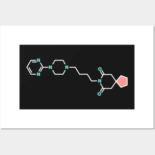 Buspar Chemical Structure Posters and Art